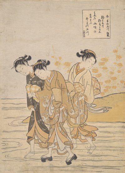 Juwelenfluss bei Ide Ide no Tamagawa, ca. 1768 von Suzuki Harunobu