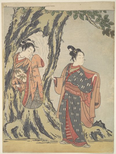 Zwei junge Leute von Suzuki Harunobu