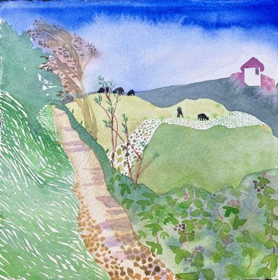 South West Coast Path - Gara Rock, 2023 von Suzy Fasht