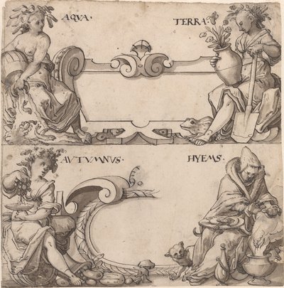 Wasser und Erde/Herbst und Winter von Swiss 16th Century