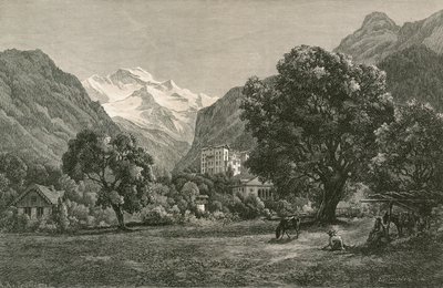 Die Jungfrau und der Eingang des Lauterbrunnentals, von Interlaken aus von Swiss School