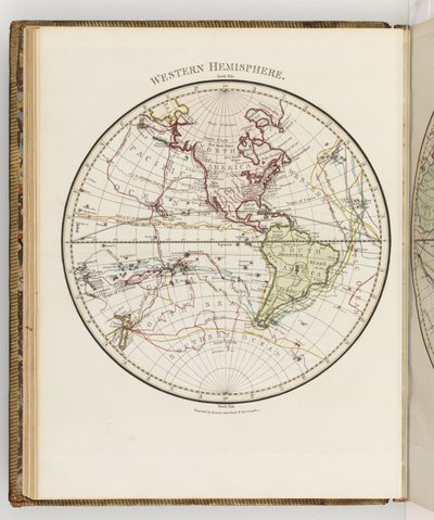 Karte der westlichen Hemisphäre, Illustration aus 