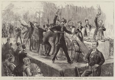 Künstler im Haar, Wettbewerb bei der Grande Soiree de Coiffures von Sydney Prior Hall