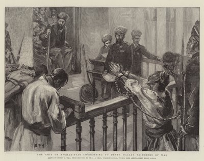 Der Amir von Afghanistan verurteilt Hazara-Kriegsgefangene zum Tode von Sydney Prior Hall
