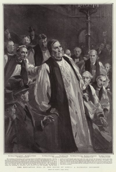 Das Bildungsgesetz im House of Lords, ein rührender Vorfall von Sydney Prior Hall