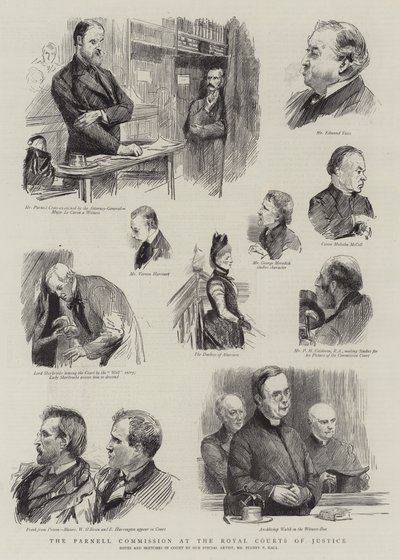 Die Parnell-Kommission am Royal Courts of Justice von Sydney Prior Hall