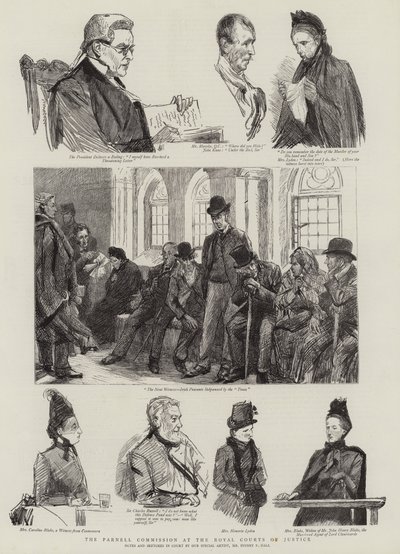 Die Parnell-Kommission am Royal Courts of Justice von Sydney Prior Hall