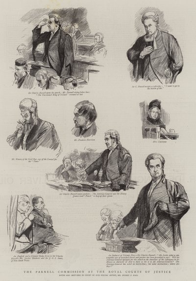 Die Parnell-Kommission am Royal Courts of Justice von Sydney Prior Hall