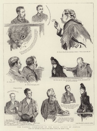 Die Parnell-Kommission am Royal Courts of Justice von Sydney Prior Hall
