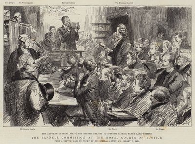 Die Parnell-Kommission am Royal Courts of Justice von Sydney Prior Hall