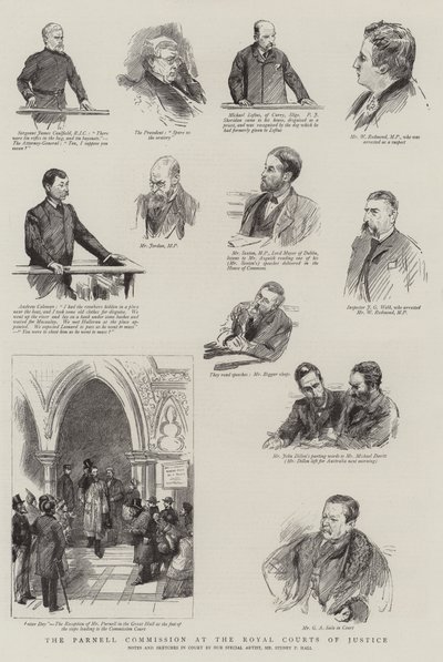 Die Parnell-Kommission am Royal Courts of Justice von Sydney Prior Hall
