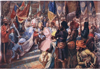 Der Prinz von Wales in Indien, Illustration aus Cassells Geschichte Englands, 1900er Jahre von Sydney Prior Hall