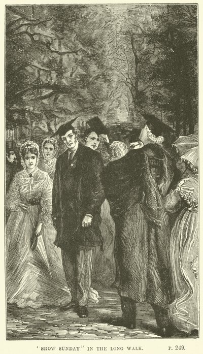 Illustration für Tom Brown in Oxford von Thomas Hughes von Sydney Prior after Hall