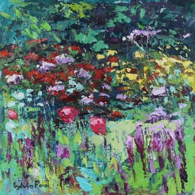 Mohnblumen im Garten, 2021 von Sylvia Paul
