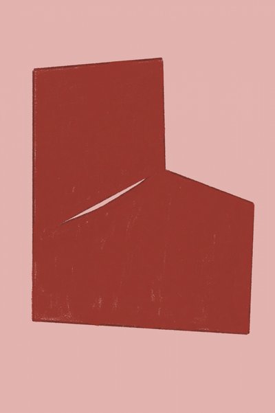 Eckige rote Form von THE MIUUS STUDIO