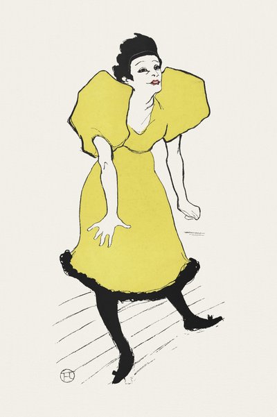 Porträt der Komödiantin Polaire auf der Bühne (1895) von TOULOUSE LAUTREC
