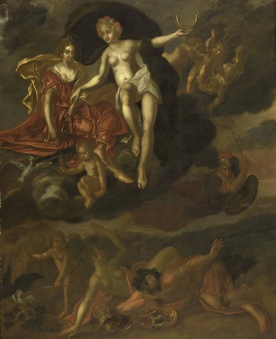 Diana und Virtus bestrafen Venus und Bacchus von T. Malsen