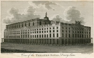 Ansicht des Theatre Royal, Drury Lane, London von T. Prattent
