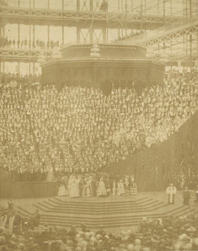 Königin Victoria bei der Wiedereröffnung des rekonstruierten Kristallpalastes in Sydenham von T. R. Williams