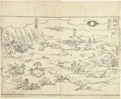 Acht Ansichten des Sumida-Flusses von Tachibana Morikuni