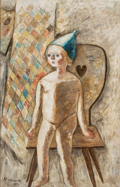 Akt eines Mädchens mit blauer Mütze von Tadeusz Makowski