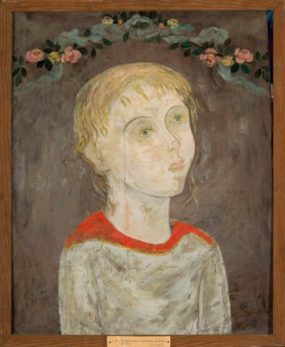 Mädchen mit Blumenkranz von Tadeusz Makowski