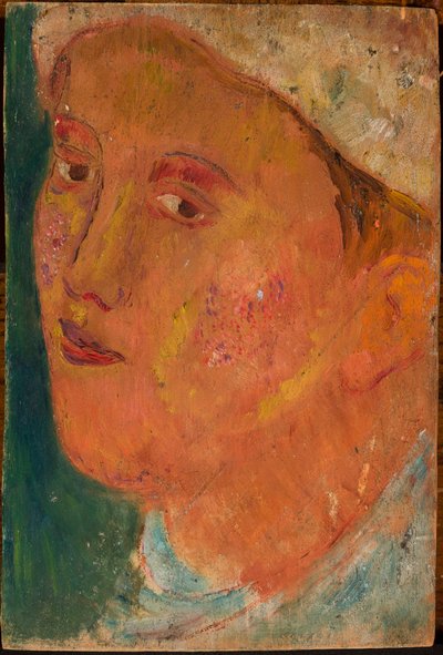 Kopf eines Mädchens mit Hut von Tadeusz Makowski