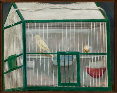 Käfig mit Kanarienvogel von Tadeusz Makowski