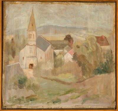 Landschaft mit kleiner Kirche (La Comelle) von Tadeusz Makowski