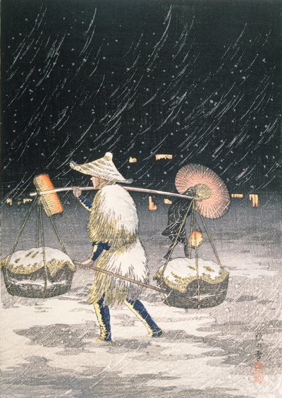 Nachtschnee, ca. 1930er Jahre von Takahashi Hiroaki