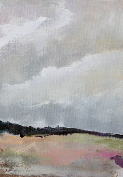 Wolkige Pastelllandschaft von Tamar Green
