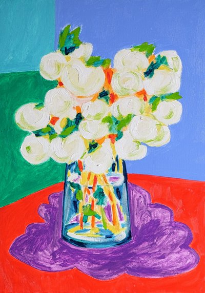 Lebendige weiße Blumen von Tamara Jare