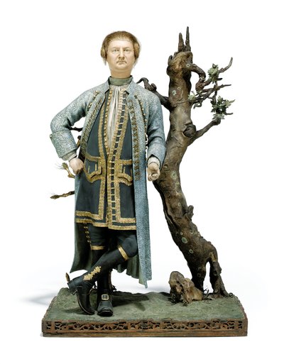 Bemalte Tonfigur, traditionell als David Garrick identifiziert, ca. 1770 von Tan Che Qua Tan Che Qua