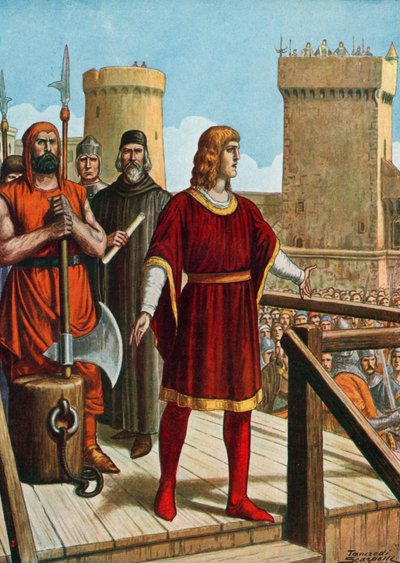 Konrad von Schwaben wird hingerichtet, 29. Oktober 1268 von Tancredi Scarpelli