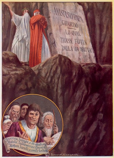 Illustration für Dantes Göttliche Komödie von Tancredi Scarpelli