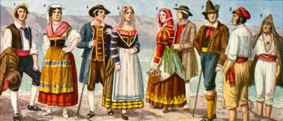 Regionale italienische Tracht von Tancredi Scarpelli