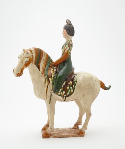 Frau zu Pferd, Tang-Dynastie, ca. 700-750 von Tang Dynasty Chinese School