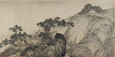 Die strohgedeckte Hütte des Träumens von einem Unsterblichen, Ming-Dynastie (Tinte und Farbe auf Papier) von Yin Tang