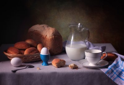 Rustikales Frühstück Stillleben von Tatyana Skorokhod