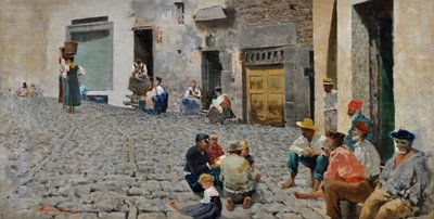 Matrosen in Riomaggiore, ca. 1892-93 von Telemaco Signorini