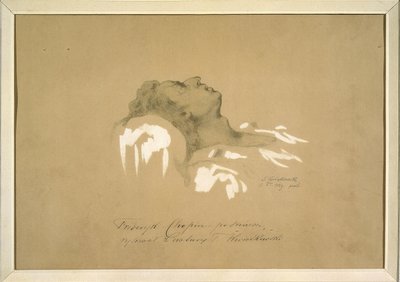 Fryderyk Chopin auf seinem Sterbebett von Teofil Kwiatkowski