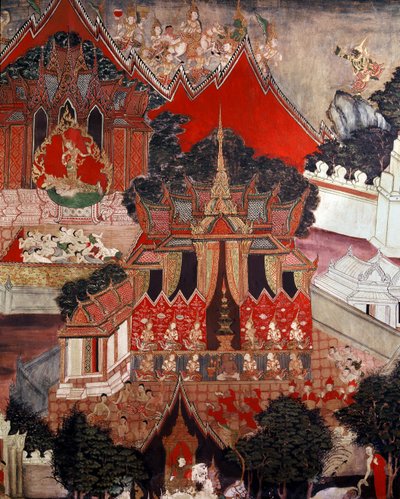 Szenen aus dem Leben Buddhas, Mitte des 19. Jahrhunderts von Thai School