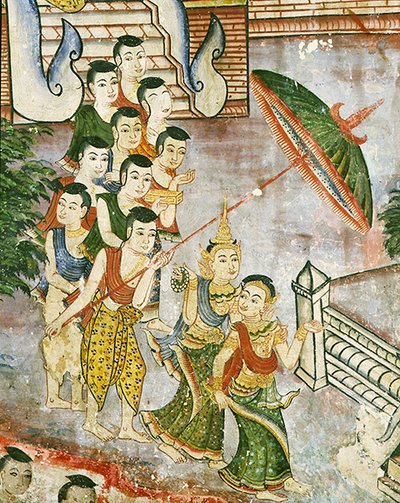 Wiharn Laikarn, Episode aus Jataka Sang Thong von Thai School