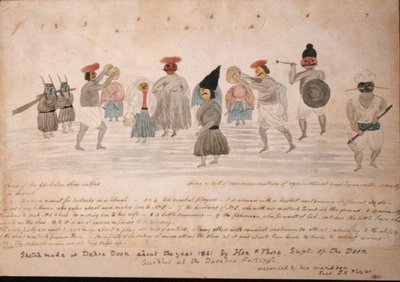 Skizze des Gurkha-Lebens in Dehra Dun, ca. 1821 von The Hon. Frederick Shore