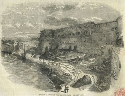 Das Fort von Allahabad vom Fluss Jumna aus von The Illustrated London News