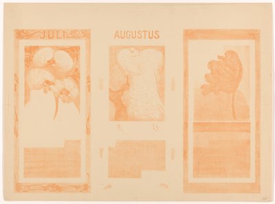 Kalender für Juli, August und November 1910 von Theo van Hoytema