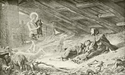 Die Vision des Hl. Franziskus (Gravur) von Theobald Chartran