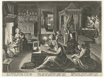 Cornelia, die tugendhafte Mutter der Gracchi von Theodoor Galle