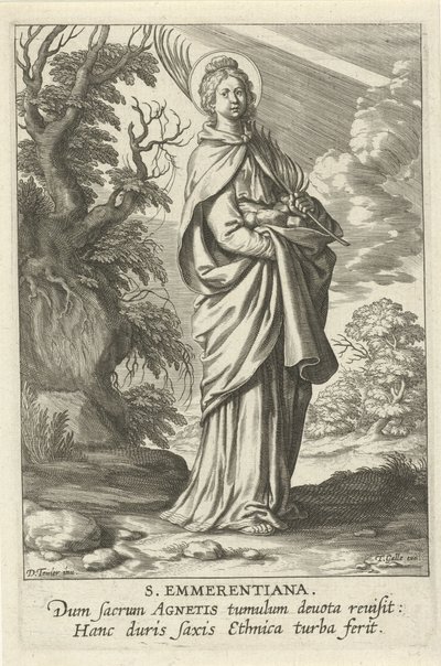 Heilige Emerentiana von Rom von Theodoor Galle