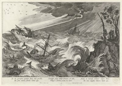 Herbst: Sturm auf See von Theodoor Galle
